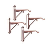 AMISENK Miniature Wall Mount Plant Hooks 4pcs Realistic Metal Hangers for Craft Display Garden Setting Realistic Miniature Hooks for Craft Model Project