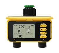 AMISENK Minuteur d'irrigation de jardin efficace à énergie verte avec double valves pour une utilisation en extérieur