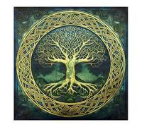 AMISENK Nappe de divinations motif arbre astrologie tarot nappe autels tissu divinations jeu de société accessoires autels tarot carte tissu