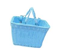 AMISENK Panier de vélo pour enfant vintage amovible Vélo tendance pour sortie en famille Panier de vélo en osier résistant aux intempéries