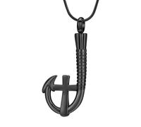 AMISENK Pendentif funéraire en forme d'hameçon - Médaillon à ouverture facile - Bijoux pour cendres d'animaux de compagnie