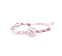 AMISENK Perle en verre tressé fait à la main en céramique et cordon ciré réglable, accessoire de poignet léger pour femme, taille unique, Comme décrit