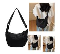 AMISENK Petit sac à bandoulière en forme de demi-lune avec poches multiples pour femme Motif croissant de lune, Vert, One Size