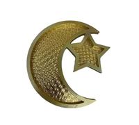 AMISENK Plateau à dessert en bois et étoile pour l'Aïd - Décoration de fête du Moyen-Orient