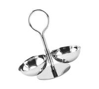 AMISENK Plateau de service portable multi-compartiments avec bols pour condiments et apéritifs lors d'événements Passe au lave-vaisselle