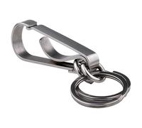 AMISENK Porte-clés en acier inoxydable avec double boucle sécurisée pour une utilisation à long terme et une organisation élégante porte-clés antirouille, Doubles en acier inoxydable, taille unique