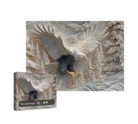 AMISENK Puzzle de 1000 pièces avec thème animal sauvage flottant dans des scènes forestières sculptées décoration de la maison cadeau animaux sauvages