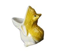 AMISENK Récipient créatif en céramique en forme de grenouille pour petites plantes grasses, étagère d'ordinateur, décoration d'intérieur, jardinage amusant en forme de grenouilles