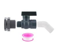 AMISENK Robinet de récolte de pluie de qualité industrielle avec valves en PVC et raccords sécurisés pour conversions de tambour, installation facile du robinet d'eau de pluie