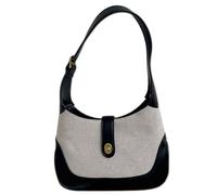 AMISENK Sac à bandoulière pour femme - Petit sac à main fourre-tout sous les bras - Pour la plage - Pour les rendez-vous galants et le travail - Transparent et rangement, Noir , One Size