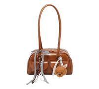 AMISENK Sac à bandoulière pour femme pour les navetteurs et les étudiants, nœud en ruban, cuir PU, double poche avant sous les bras, sac à main, sac à bandoulière pour femme, 07Style, One Size