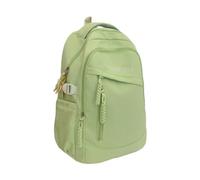 AMISENK Sac à dos de campus coréen pour étudiant en nylon décontracté avec sangle réglable et confortable pour un usage quotidien à l'école, Vert