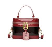 AMISENK Sac à main rétro convertible en polyuréthane léger avec compartiments d'organisation pour femme, usage quotidien, Rouge, One Size