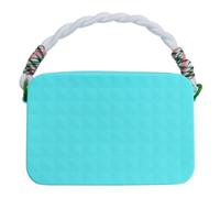 AMISENK Sac de plage en silicone pour téléphone portable avec insert doux pour organiser les cosmétiques, le maquillage avec sangle à fermeture éclair, bleu, One Size