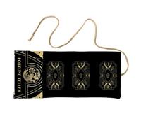 AMISENK Sac de rangement pour cartes sur le thème mystique - Durable - Tissu en polylin coloré - Résistant à l'eau - Pliable - Pour divination - Organisateurs de jeux polyvalents