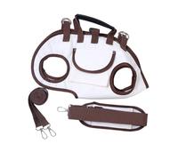 AMISENK Sac de voyage fonctionnel pour chien - Double méthode de transport - Clip de sécurité ventilé - Pour petites races - Couleur blanche - Sac à bandoulière pour chien