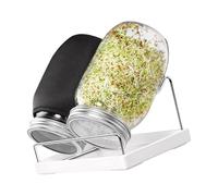 AMISENK Structure de germination de finition avec couvercle en filet antirouille, manchon bloquant la lumière et plateau de drainage riche en nutriments