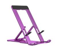 AMISENK Support universel pliable en alliage d'aluminium pour appareils mobiles de 10 à 30,5 cm avec prise en main sûre en silicone