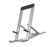 AMISENK Support universel pliable en alliage d'aluminium pour appareils mobiles de 10 à 30,5 cm avec prise en main sûre en silicone