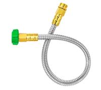 AMISENK Tuyau d'arrosage flexible en acier inoxydable 304 de 0,6 m avec rondelles étanches pour robinets d'arrosage et alimentation de cour stable Tuyau d'arrosage pour pulvérisateurs