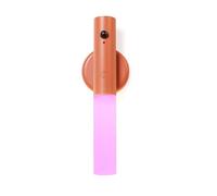 AMISENK Veilleuse rechargeable avec détection de mouvement et installation facile avec capteurs de chambre à coucher Texture lumineuse Applique murale moderne en bois