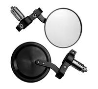 AMISENK Verre de rétroviseur de moto en aluminium avec grands angles et anti-érosion pour une conduite sûre et un montage facile sans outil d'installation de moto