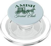 Amish Social Club Poussette pour Cheval Style Vintage Humour PopSockets PopGrip pour MagSafe