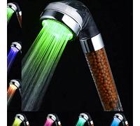 Amison 7 Pommeau de douche à LED pour économie d'eau - Changement de couleur - Température automatique haute pression- Filtre anion