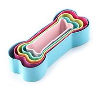 Amison Emporte-pièce en forme d'os de chien en acier inoxydable coloré sans BPA 5 en 1