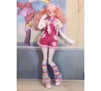 AMITD 1/4 BJD Mode Poupée Anime Articulée Résine Dur Figurines Handmade Maquillage Décoration pour la Maison Coffret Cadeau Collector (F)