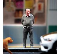 AMITD 1/87 Scale Action Figure Vieux Man Grand-père Miniature Figurine peinte à la main