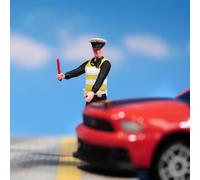 AMITD 1/87 Scale Props Figure Trafic Police Man Drunk Driving Test Tiny People Action Figure Model