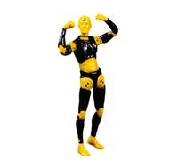 AMITD Figurine d'action 1/12 - Échelle 15,2 cm - Flexible - Noir - Testman - Test de crash - Figurine d'action factice