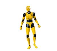 AMITD Figurine d'action masculine 1/12, 15,2 cm, flexible, jaune, testeur de crash test, collection (B)