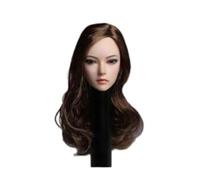 AMITD TBLeague Figurine de corps pour femme 1/6 Scale Sculpt asiatique Young Girl Skew Bang Brown Long Curly Hair Head for 30,5 cm Phicen, figurine d'action TBLeague Body Collection