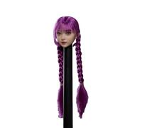 AMITD Tête de femme 1/6 Sculpt asiatique Young Girl Big Yeux mobiles Violet Double Twist Tête de tresse pour philiques de 30,5 cm TBLeague Action Figure Body Collection