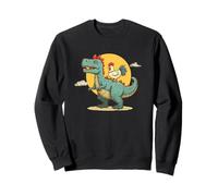 Amitié d'enfance avec Dinosaure et Poulet Graphique Sweatshirt