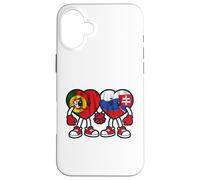 Amitié des Coeurs du Portugal Et De La Géorgie Coque pour iPhone 16 Plus