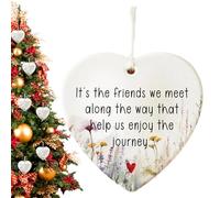 Amitié en forme de cœur de l'Amitié pour arbres de Noël en acrylique en forme de cœur Souvenirs Amitié pour sœur, lui, elle