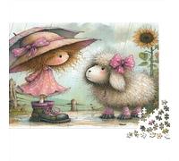 Amitié par Temps de Pluie Puzzles 1000 Pièces Papier recyclé pour Adultes Puzzle pour Adultes Jeu Difficile et Stimulant Excellente idée Cadeau pour Enfants à partir de 12 Ans 38x26cm/1000pcs