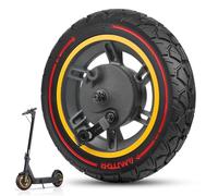 Amitor 10x2.5 Pouces Ninebot MAX G30 Roue Avant Complète avec Pneu Plein 60/70-6.5 Trottinette Offroad, Robuste & Fiable, Anti-crevaison & Antidérapant, Zéro-Entretien, Montage Facile, 1PCS