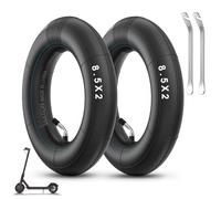 Amitor Chambre à Air 8 1/2 x2 Renforcée avec Démonte-Pneu pour Xiaomi Pro 2 1S M365 Mi 3, Chambre a Air 50/75-6.1 Trotinette Electrique 8,5 Pouce avec Valve 45° Argentée, (pour Roue non Motrice), 2PCS