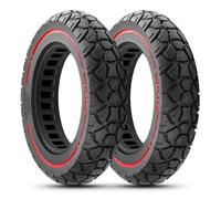 Amitor Pneu Plein 10 x 2,125 Offroad, Pneu Increvable 10 Pouces 10x2.125, Roue Pleine Trottinette Electrique 250x54, Anticrevaison & Zéro-Entretien & Haute Durabilité & Antidérapant (Fente 36mm）, 2PCS