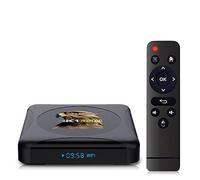 AMITVA Android 11.0 TV Box, Décodeur 4 Go De RAM/64 Go De ROM RK3318 CPU Quad-Core Support Ethernet Support 2.4G/5.0G Dual WiFi 4K Utral HD/3D/H.265 avec Bluetooth 5.0 Smart TV Box