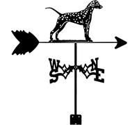 AMITVA Girouette dalmatienne de ferme, support de toit de jardin, indicateur de direction du vent, support en métal pour l'extérieur