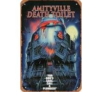 Amityville Death Toilet Film Poster rétro en métal pour décoration murale de maison, grotte, bar, club, 20,3 x 30,5 cm