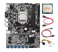 AMIUHOUN 12 GPU B75 Carte mère minière+CPU+Câble d'alimentation+Câble de commutateur+Câble SATA12X USB3.0 (PCIE) LGA1155 DDR3 SATA3.0 pour BTC/ETH