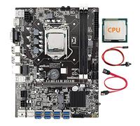 AMIUHOUN 8 cartes mère B75 BTC Mining + G840/G850/G860/G870 CPU + + câble de commutation 8 x USB 3.0 vers PClE 1 x slot LGA1155 DDR3 MSATA