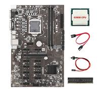 AMIUHOUN B250 BTC Carte graphique 12 PCIE16X LGA1151 avec processeur G3930 + DDR4 4 G 2666 MHz RAM + câble + câble de commutation