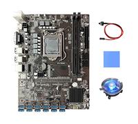 AMIUHOUN B250C BTC Carte mère minière+ventilateur de refroidissement+câble commutateur+tampon thermique 12X PCIE vers USB3.0 Carte mère LGA1151